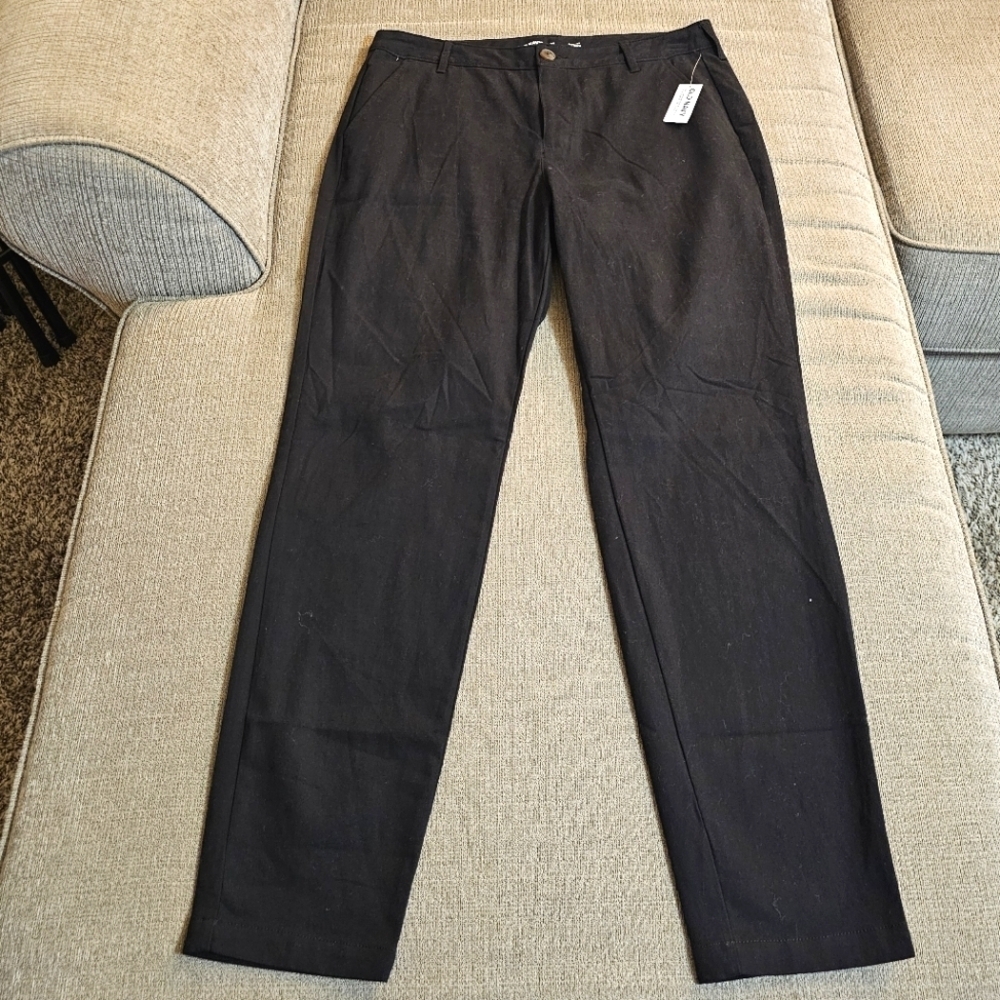 Old Navy High Rise Skinny Black Jack Uniform Casual Neutral Pants Size 10